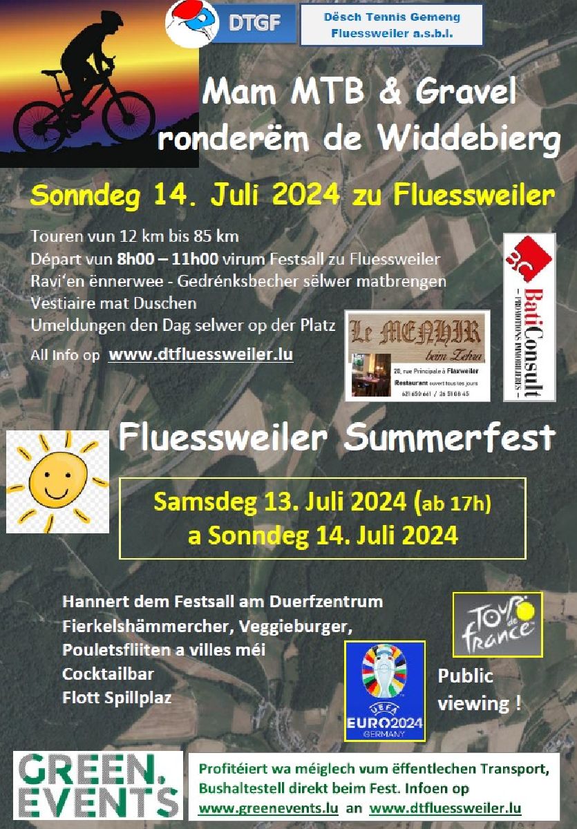 Mam MTB a Gravel ronderem de Widdebierg & Summerfest 13. a 14.7.2024